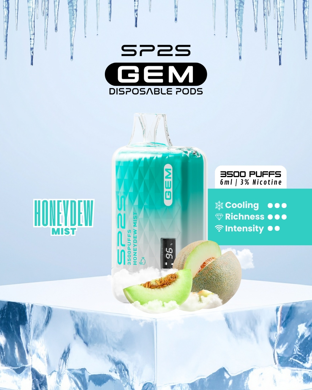 GEM Disposable 3500 Puff - Honeydew Mist-image