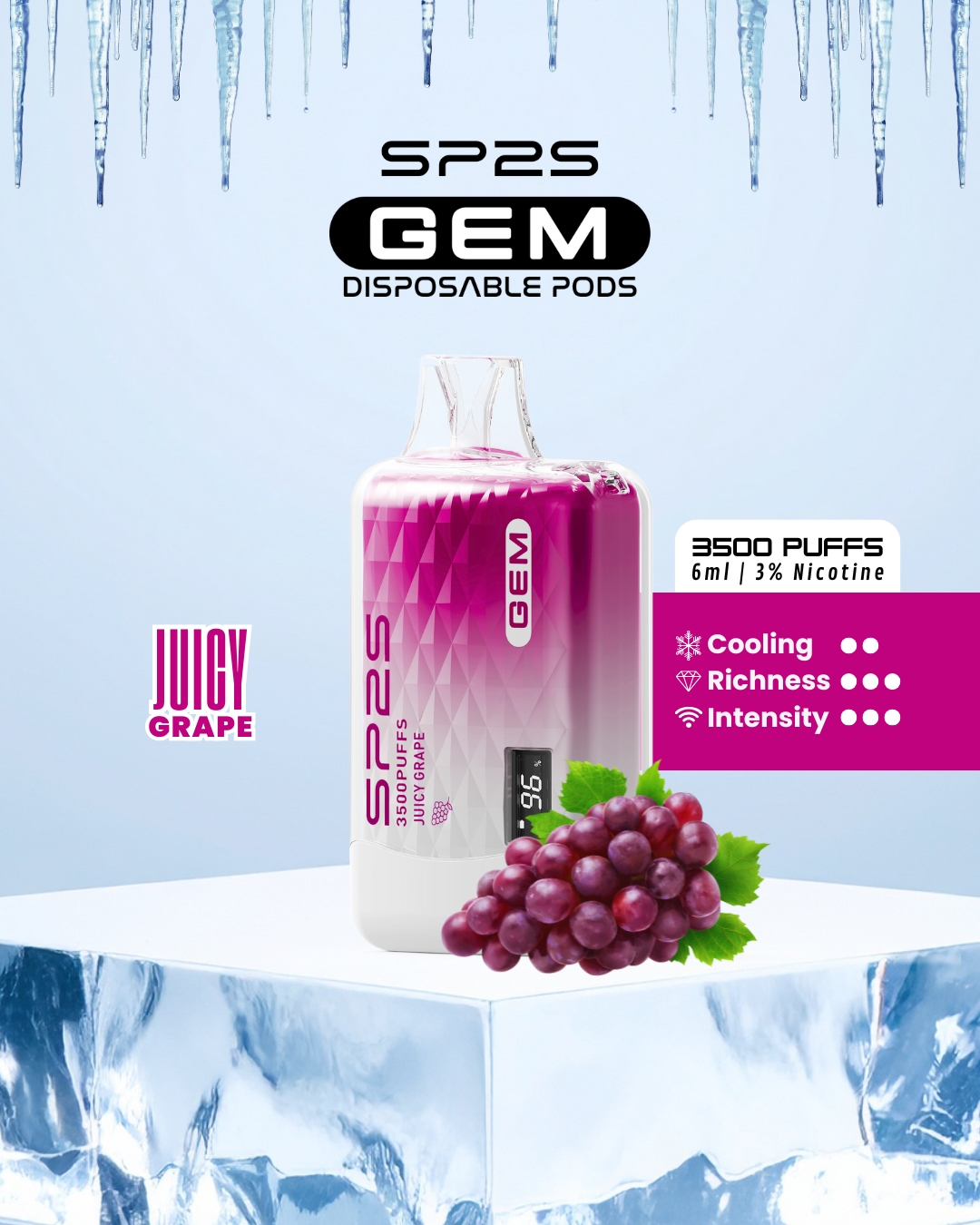 GEM Disposable 3500 Puff - Juicy Grape-image