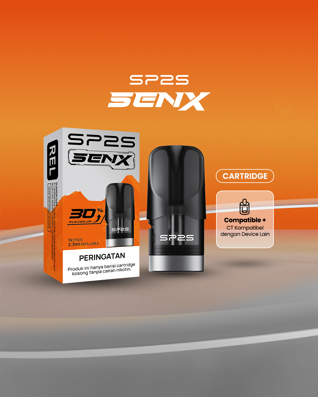 SP2S SENX CARTRIDGE 2.3ML COMPATIBLE DENGAN BRAND YANG SUDAH BANYAK BEREDAR-image