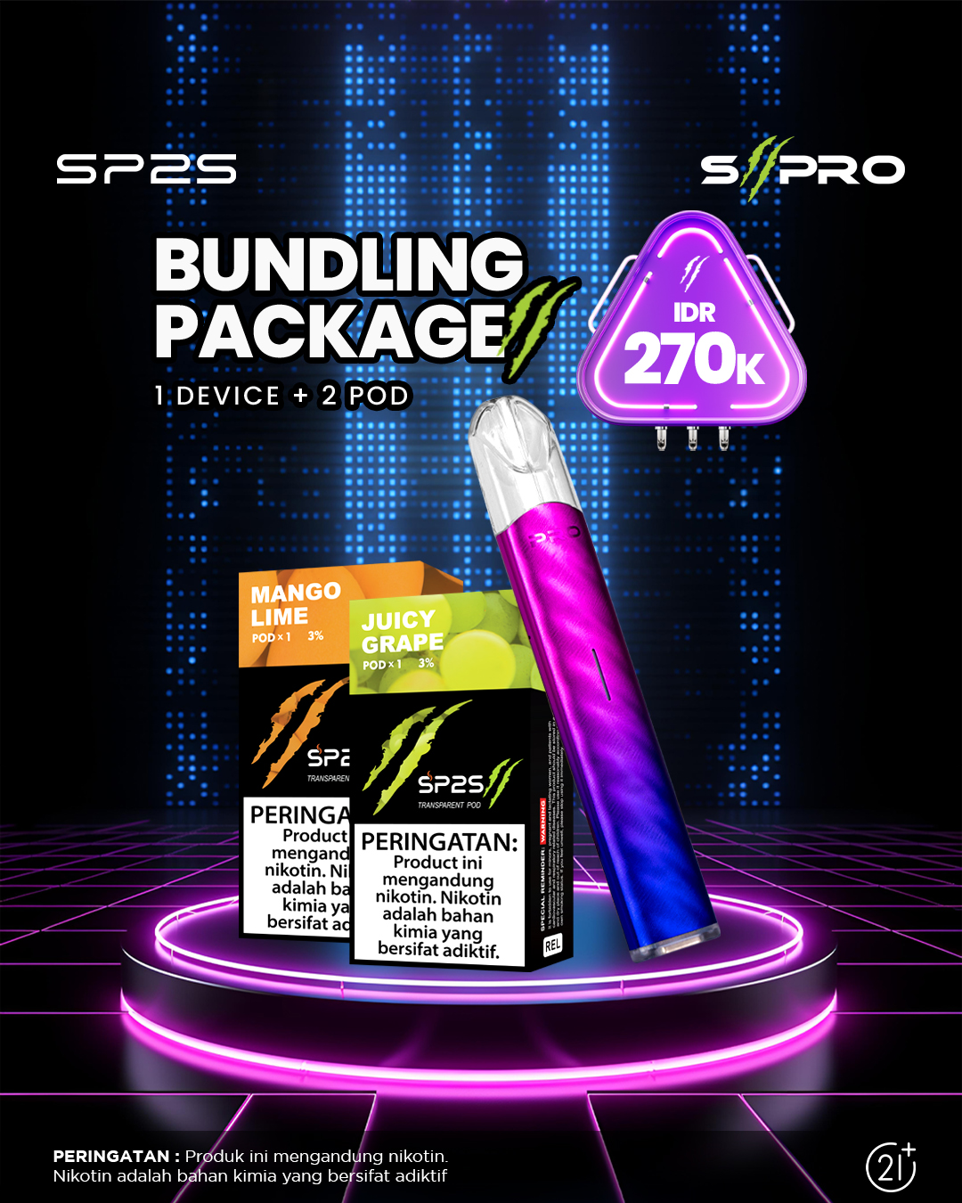 SP2S SII PRO Gen 2 Starter Kit Device Bonus 2 Cartridge-image}