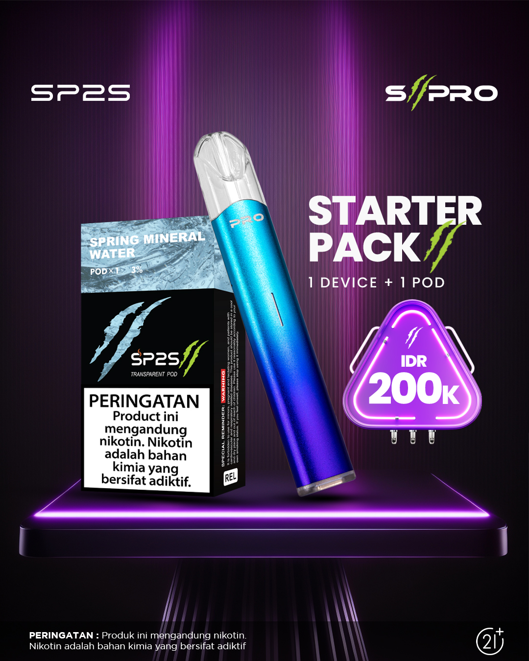 SP2S SII PRO Beginner Starter Kit Device Bonus 1 Cartridge-image