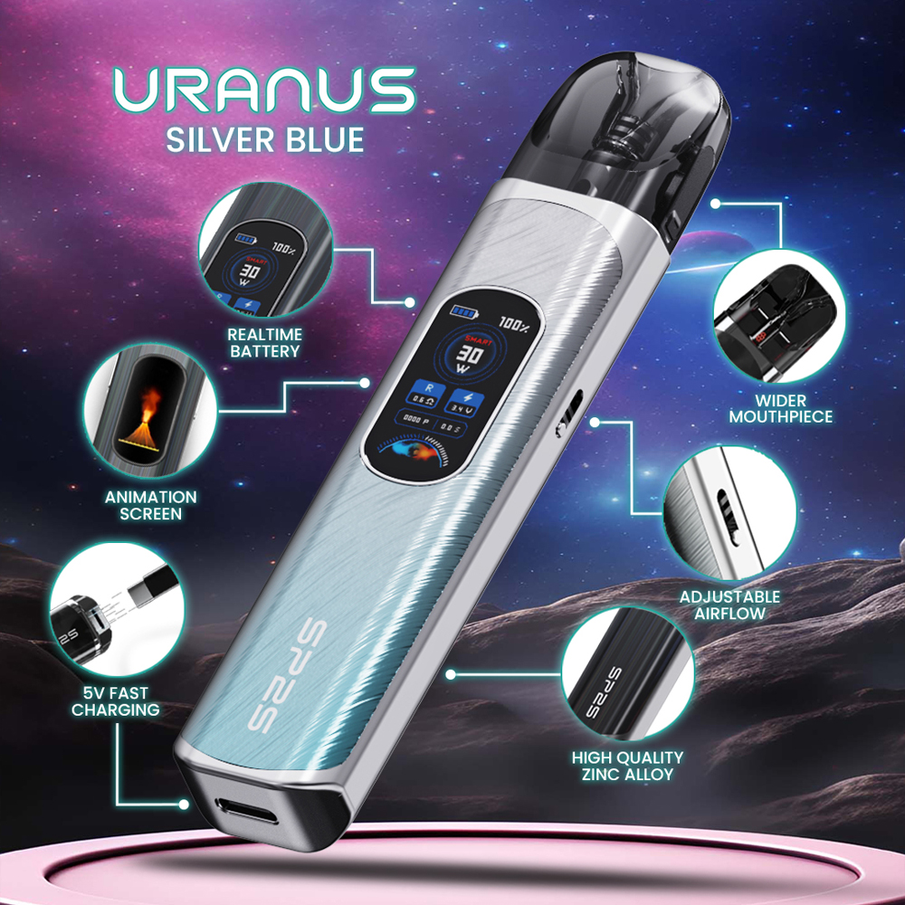 SP2S URANUS POD KIT 30W 1000mAh - Silverblue-1-image}
